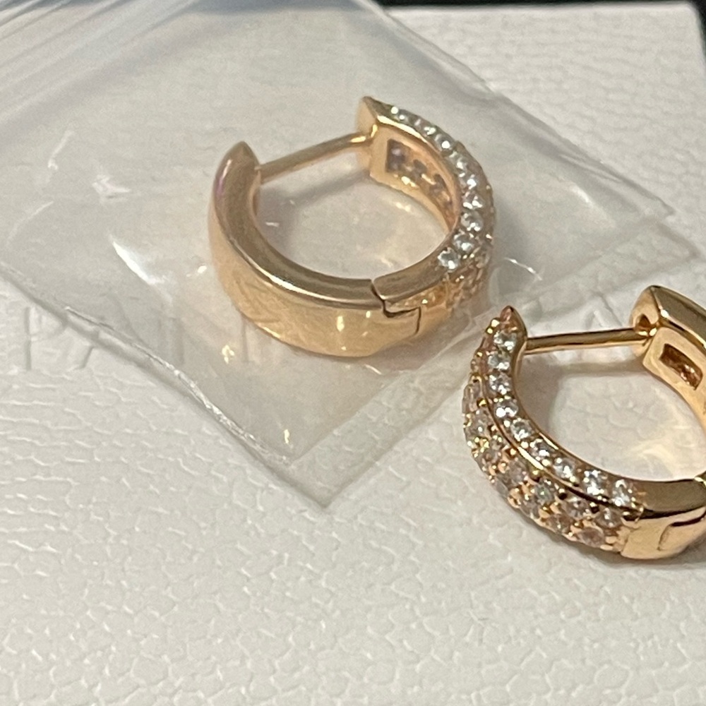 Nib Pandora Timeless Pav Double-Row Hoop Earrings.